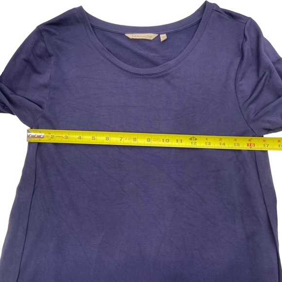 Soft Surroundings Long Sleeve Scoop‎ Neck Top Size Medium Women's Navy Blue - Picture 9 of 11